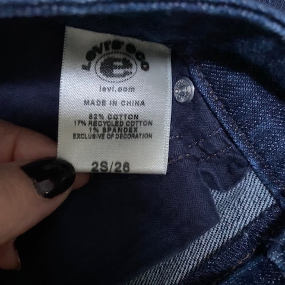 Levi's Skinny Boot Cut Jeans Dark Wash - Picture 3 of 6